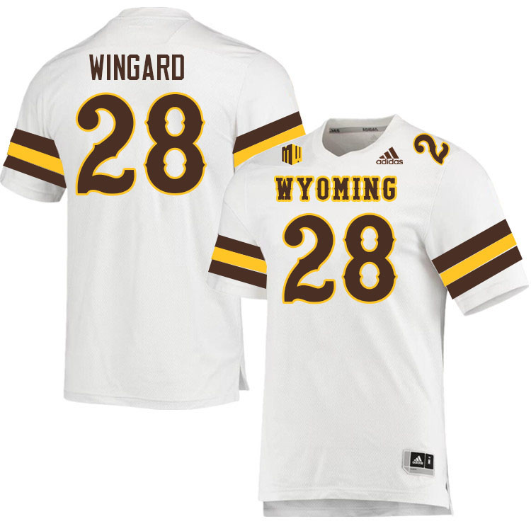 #28 Andrew Wingard Wyoming Cowboys Jersey College Football Uniforms,Gears,Jerseys-White